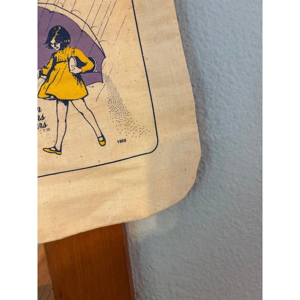Vintage Morton Salt Umbrella Girl Muslin Bagtiques Bag 1981 NOS Advertising